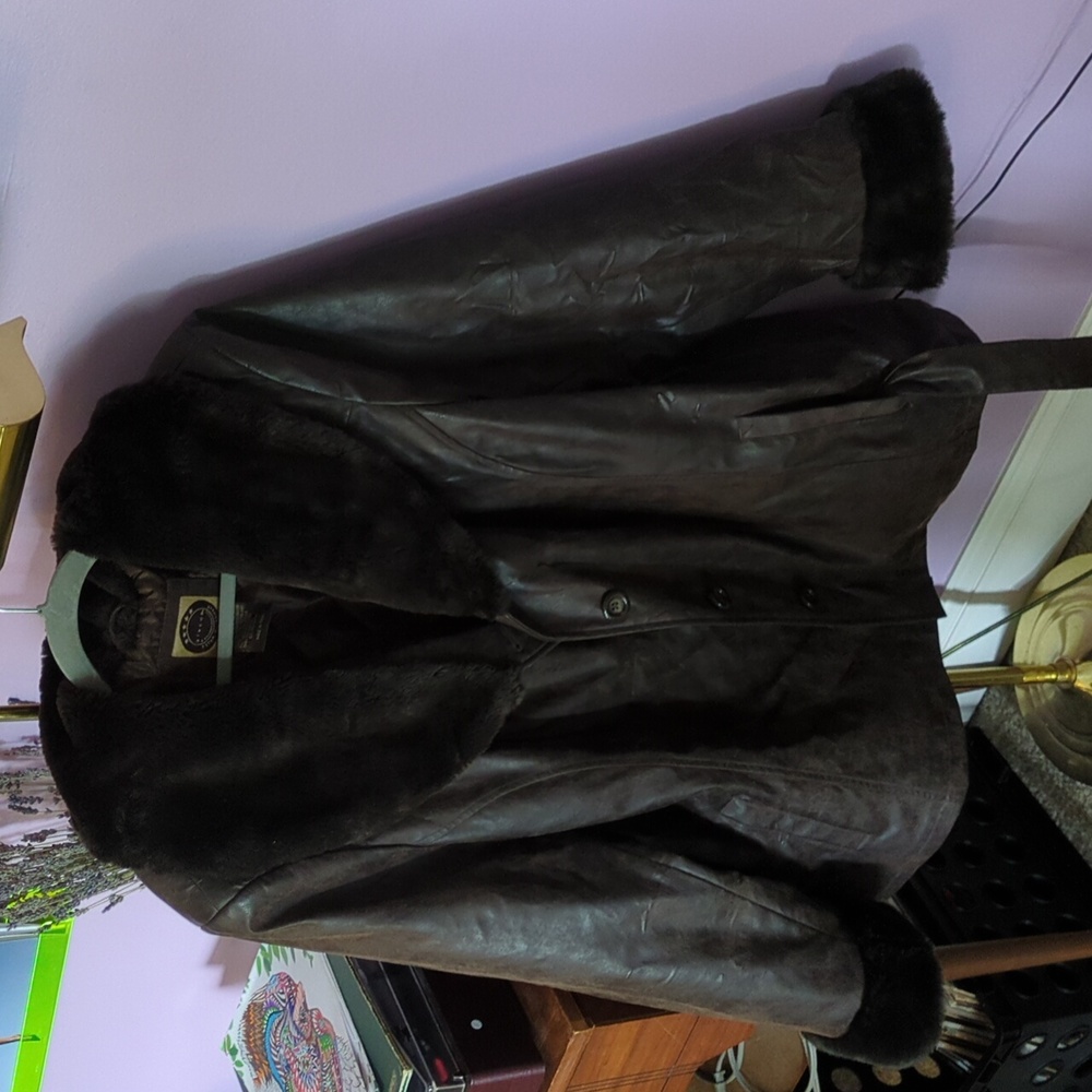 Women's faux leather coat